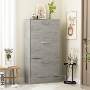 Light grey store shoe cabinet